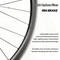AliExpress NONE 700c Road Carbon Wheelset 3K Twill Brake Surface Ratchet System 36T Hub Clincher Tubeless Rim 28mm width Carbon wheels V Brake