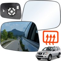 Car Left Right Hand Door Side Wing Mirror Glass Heated For Nissan Navara D40 Pathfinder R51 2005 - 2013 W/ Plate Clip On LHS RHS
