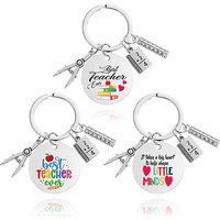 Teacher Key Chain Thank You Teacher Text Popular Pendant Key Chain Teachers'Day Pendant Gifts For Teachers
