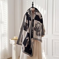 Fashion Faux Cashmere Winter Scarf For Women Vintage Pattern And Tassels Soft Warm Shawl Elegant Wrap Ideal For Winter Styling