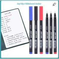4-10PcsErasable Whiteboard Pen 0.5mm Fine Point Black/Blue/Red Ink Blackboard Marker School Office Art Writing Stationery