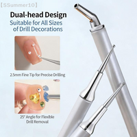 【SSummer10】Nail Dotting Pen Double Head Point Drill - Rhinestone Picker Manicure DIY Decoration Tool【SS】