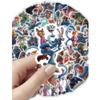 AliExpress 55PCS Disney Cartoon Zootopia 2 Stickers Graffiti DIY Phone Skateboard Laptop Luggage Bike PVC Waterproof Decals Kid Toy