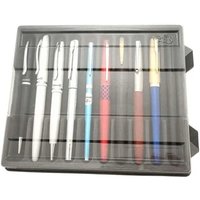 Transparent Fountain Pen Box Storage Case Pen Collector Pen Organizer Box Hold 10 Pens Plastic Pens Display Case Studnet Use