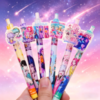Anime Figure Gel Pen Kawaii Ballpoint Pen Quick Drying Smooth Writing Student Office Supplies Stationery Back to School Gift