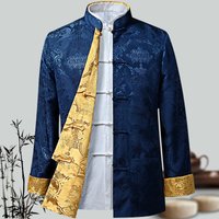 Chemise Dragon chinois pour hommes, manteaux Kung Fu, costume Tang du nouvel an chinois, vêtements traditionnels chinois pour hommes, vestes Hanfu pour hommes
