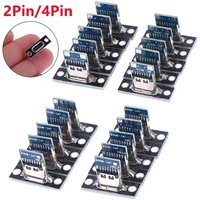 5/10/20Pcs Type-C Female Connector USB 3.1 Type-C 2Pin 4Pin Charging Port Connectors TypeC Socket with Screw Fixing Plate