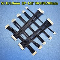 SUH Pitch 0.8mm Double head Terminal 2P/3P/4P/5P/6P/7P/8P/9P/10P/12P Same/Reverse Direction 0.8mm Wire length 50mm/100mm/200mm