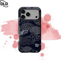 Indigo Floral Kimono Phone Case for Magnetic Phone Case for IPhone 17 16 15 14 Pro Max Plus Single Double-layer Tough Case