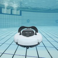 Modern Round Robotic Cordless Pool Vacuum Cleaner IPX8 Battery Powered Automatic Swimming Pool Cleaning Machine