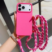 Crossbody Candy Color Phone Case for IPhone for IPhone 17 Air 16 15 14 Plus 13 12 11 Pro Max X XR XS Soft Silicone Cover