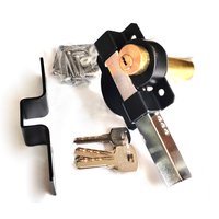 Metal Long Mechnical 70mm Crossbar latch Gate Lock 50mm Double Locking Iron Steel Gate Lock for Garden Yard Wooden Gates 5 Keys