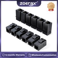 ZOERAX RJ45 Cat6 Cat5e Keystone Coupler, Female to Female Cat6 Cat5e Keystone Jack, UTP Keystone Coupler Insert, Black
