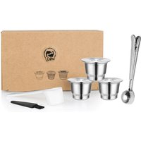 iCafilas Nespresso Reusable Coffee Capsule Stainless Steel Refillable Filters Espresso Cup Coffee Accessories Nespresso