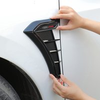 Car Fender Decorative Stickers Carbon Fiber Car Side Vent Fender Trim Modified Decals For Audi A3 A4 A5 A6 Q3 Q5 Q7 RS Sline TT