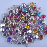 150pcs/lot mixed Birthstone charms 11mm Acrylic for DIY jewelry