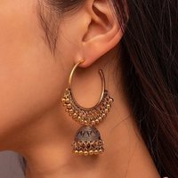 Bohemian Indian style earrings for women, vintage chandeliers, bells, tassels, exquisite ring earrings, daily weddings, parties,