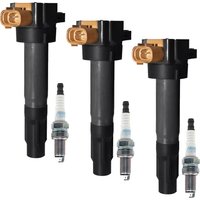 Bobines d'allumage et bougie d'allumage pour Suzuki Alto Celerio, 3 pièces, K10 800 1.0L, accessoires de moteur de voiture 3340068K20 33400-68K20 3340085K20