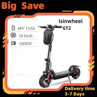 Isinwheel GT2 Adult Electric Scooter 1000W 48V15AH Folding Tire 11-inch Off-Road Scooter