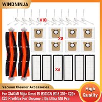 For Xiaomi Mijia Omni 1S B101CN B116 X10+X20+ For Dreame L10s Ultra S10 Pro Main Brush Mop Dust Bag Filter Vacuum Part