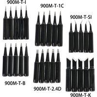 5PC Soldering Iron Tip 900M-T Lead Free Metal For Hakko Saike 936 852d Copper Vertical Blcak Pull-Welding Supplies Metalworking