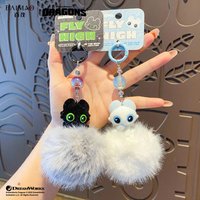 Authentic Dragon Taming Master Toothless Car Keychain Pendant Cartoon Trendy Play Light Shadow Doll Keychain Bag Pendant