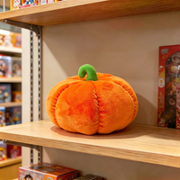 15cm Realistic Pumpkin Plush Pillow Soft Stuffed Cushion for Kids Cute Halloween Fall Decor Educational Pretend Play Toy
