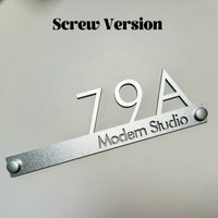 Modern Acrylic House Number Door Plates Customized Letter Family Name for Cafe Apartment Villa Home Hotel Mailbox Outdoor Screws
