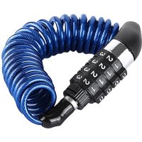 AliExpress NONE ●Motorcycle Bicycle Anti-Theft Chain 4-Digit Password Combination Helmet Lock Safety Portable Cable Lock Durable Wire Rope