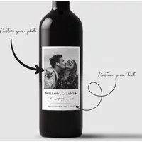 Wine Labels Photo Wine Label Minimalist Wedding Favor Custom Wine Labels Personalized Gifts Gift Label