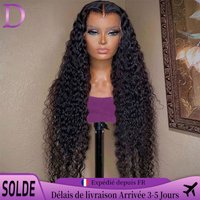 Dialola 13x4 Water Wave Lace Front Human Hair Wigs For Women Brazilian Transparent Lace 4x4 Curly Human Hair Wig Deep Wave Frontal Wig