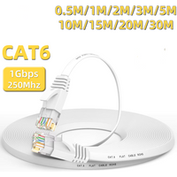 0.5m 1m 5m 10m 20m 30m Cat 6 Flat Ethernet Cable UTP 1000M Network for Laptop Router PC Router PS5 PC 4 3 Xbox Modem