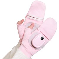 AliExpress NONE Electric Heated Gloves Graphene USB Rechargeable 3 Heat Levels Fingerless Hand Warmer Gloves for Winter Office Cycling Outdoor