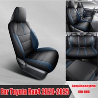 Seat Cover For Toyota Rav4 Hybrid 2025-2020, Nappa Leather Front Rear Car Seat Cushion Armrest Cover Interior Decoration