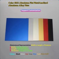Color 5052 Aluminum Flat Plate/Anodized Aluminum Alloy Plate Thickness 0.5/0.8/1/1.5/2mm W/L 100/200/300mm