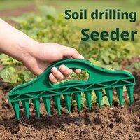 Zaaierzaad in tuinmanual zand draagbaar zaaivorst aarde paktieper voor zaadplanting aardverdoving