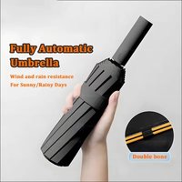 24 Bone Automatic Umbrella Double Bone Light Collapsible Outdoor Sunshade UV Protection Strong Wind Resistance SPF 50 Large Size