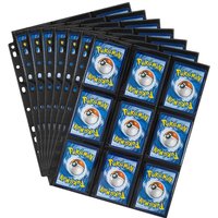 50Pack 9-Pocket Double Sided Card Binder Pages 900 Pockets Black Trading Card Sleeve Protectors for TCG MTG Sports Game Cards