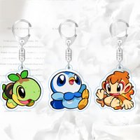 Turtwig Acrylic Keychain Package Chimchar Bag Decoration Keyring Student Anime Glaceon pocket Monster Cartoon Birthday Gift