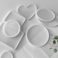 Flexible Coaster Silicone Mold Multi-purpose Heat-resistant Geometry Tray Mold Non-stick Easy Release Resin Mold