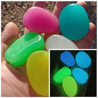 10pcs Decoration 4.5cm Luminous Pebbles Glow in Dark DIY Garden Luminous Stone Garden Decoration Gravel Big Stone Courtyard