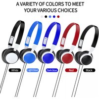 Foldable Wired 3.5mm Headphones Head Mounted Headset Earphone Headphones Stereo Foldable Sport Earphone for Phone/Tablet