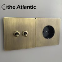Bronze Metal Panel Retro Switch EU France Power Socket With USB 10A Vintage Toggle Switch RJ45 TV Plug Switches and Socket