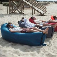 LUSQI Inflatable Lounger Air Sofa Extra Thick Foldable Couch For Outdoor Camping Beach Patio Quick Inflation Home Furniture