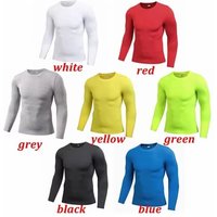 1pcs Men's Long-sleeved Thermal Underwear Male Thin Tight Fitting Fast Dry Elastic Fitness Tops Man Autumn Winter Sprots Wear