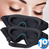 3D-Schlafmaske in Schwarz mit vollständiger Verdunkelung, entspannend und ohne Druck, weich und atmungsaktiv, ideal zum Ausruhen und zur Linderung von Augenmüdigkeit.