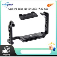 Camera Cage for Sony FX30 FX3 Aviation-Grade Aluminum Alloy Rig with Expansion Ports for DJI RS Gimbals Filmmaking Vlogging