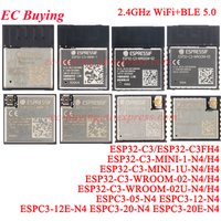 10Pcs/1pc ESP32-C3-WROOM-02 02U-N4 H4 MINI-1 ESP32C3 2.4GHz BLE 5.0 WiFi Bluetooth-compa 4MB SPI Flash IoT Wi-Fi Wireless Module