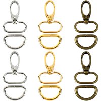 10/20 Sets Oval Ring Lobster Clasp Swivel Snap Clasp With D-Ring Fashion Clip for Backpack Bag Wallet Rope buckle DIY Crafts