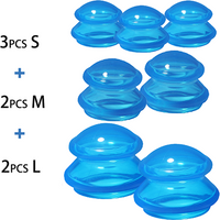 7PCS Cupping Therapy Sets Silicone - Cupping Therapy Home Use Cupping Set, Stronger Suction Best for Myofascial Massage, Muscle